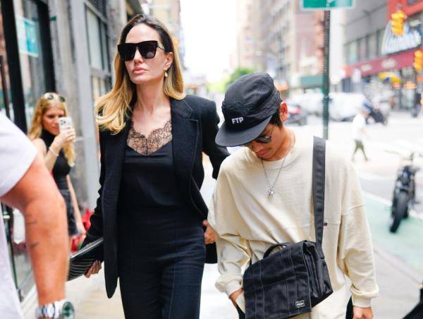 Angelina Jolie with her son Pax